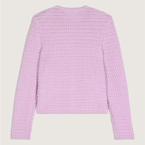 NEW Ba&sh Bash Gaspard Tweed Cardigan Jacket In Purple Lilac | size  2 / M - Picture 5 of 13